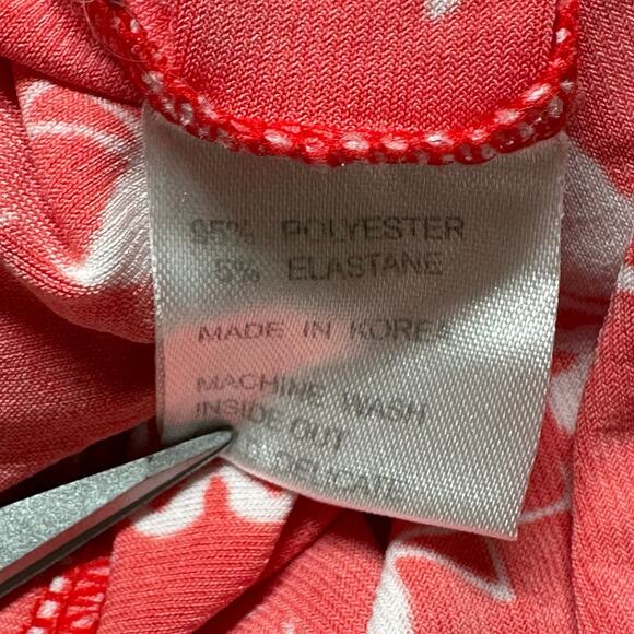 Tracy Negoshian Dress Womens Medium Red Mini Shift‎ Flamingos Resort Vacation - Picture 7 of 8